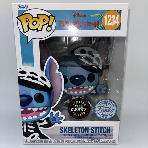 CHASE !!! NEW !!! Funko Pop! Vinyl: Disney - Skeleton Stitch - CHASE !!!