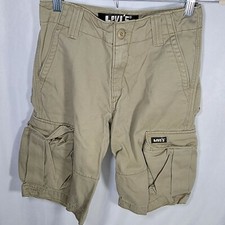Vintage Levi's Cargo Khaki Shorts Size 10 Reg Womens Khaki 100 Cotton