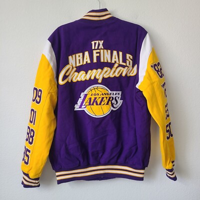 Los Angeles Lakers 17X NBA Finals Champion Varsity Jacket Size L