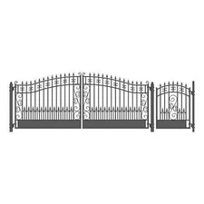 ALEKO Venice Style Garden Steel Dual Driveway Gate 16 ft with Pedestrian Gate