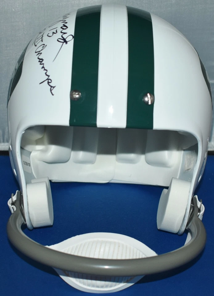 DON MAYNARD AUTOGRAPHED FULL SIZE CUSTOM REP HELMET NEW YORK JETS HOF 87 JSA  - Image 4 of 4