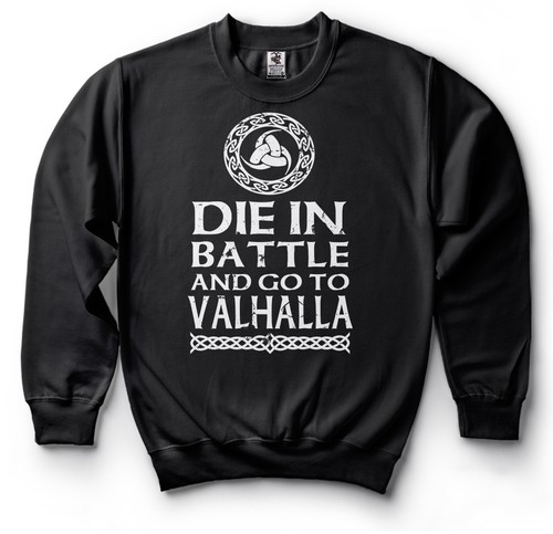 Viking Valhalla ODIN Sudadera Con Símbolo Vikingo batalla Sweater con  Capucha | eBay