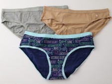 3 VTG 2014 Victoria's Secret Thin Signature 95 cotton Bikini Panties Lot MEDIUM