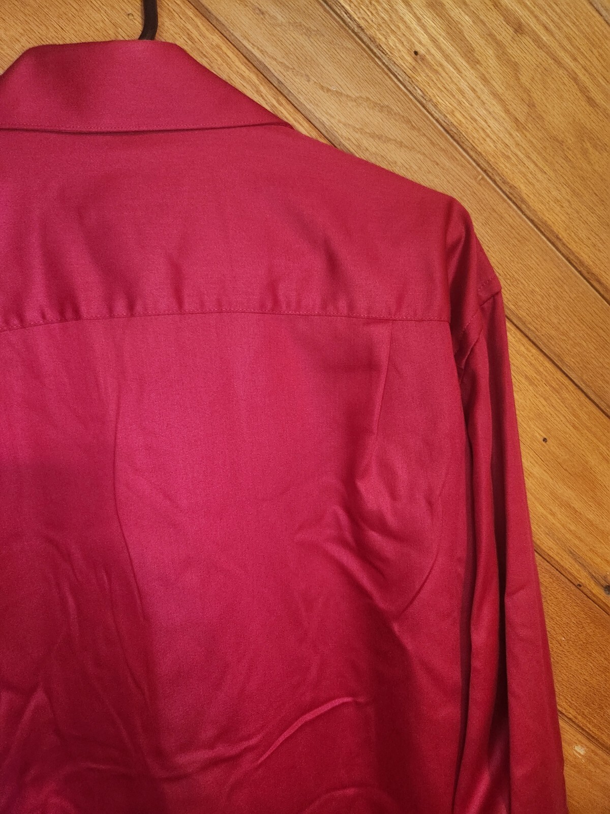 Geoffrey Beene solid red regular fit button down … - image 9