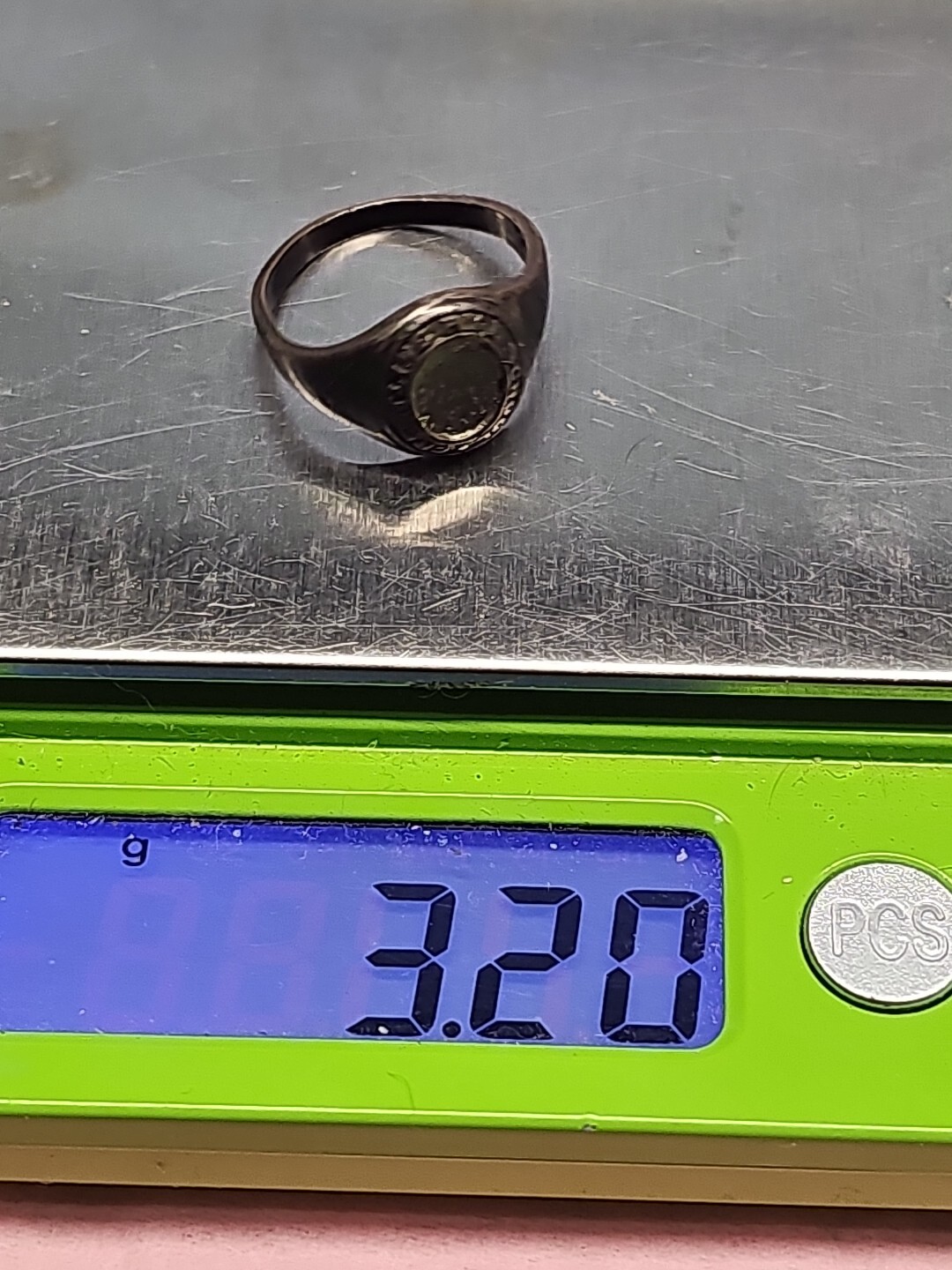 STERLING SILVER CLASS RING missing stone CRESTLIN… - image 7