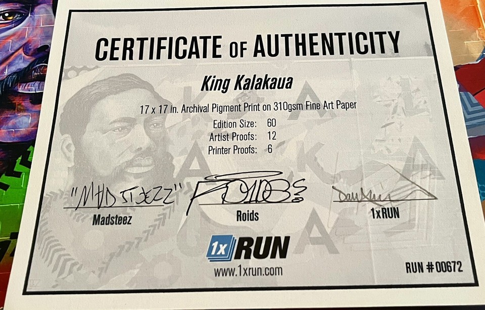 Masters And Roids, King Kalakaua Print, Printer Proof! 1XRun eBay