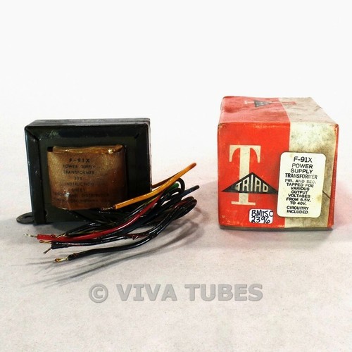 NOS NIB Triad F-91X Rectifier Power Supply Transformer 6.5V to 40V, 300mADC - 第 1/1 張圖片