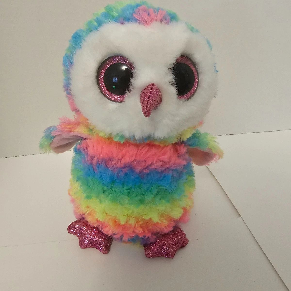 Rainbow owl stuffed hotsell animal