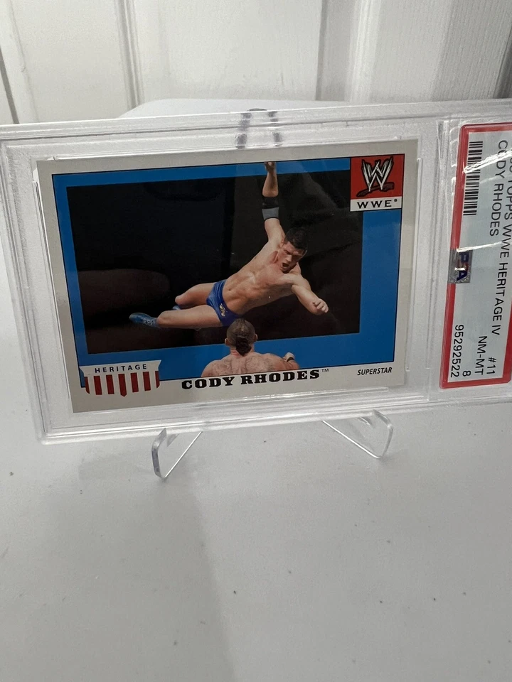2008 Topps Wwe Heritage IV Cody Rhodes Rc #11 Psa 8 Pop 1 - Image 2 of 4