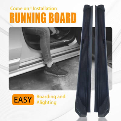 Hot 2PCS Black Running Board Fits for Audi Q8 2019-2022 Side Step Side Stairs