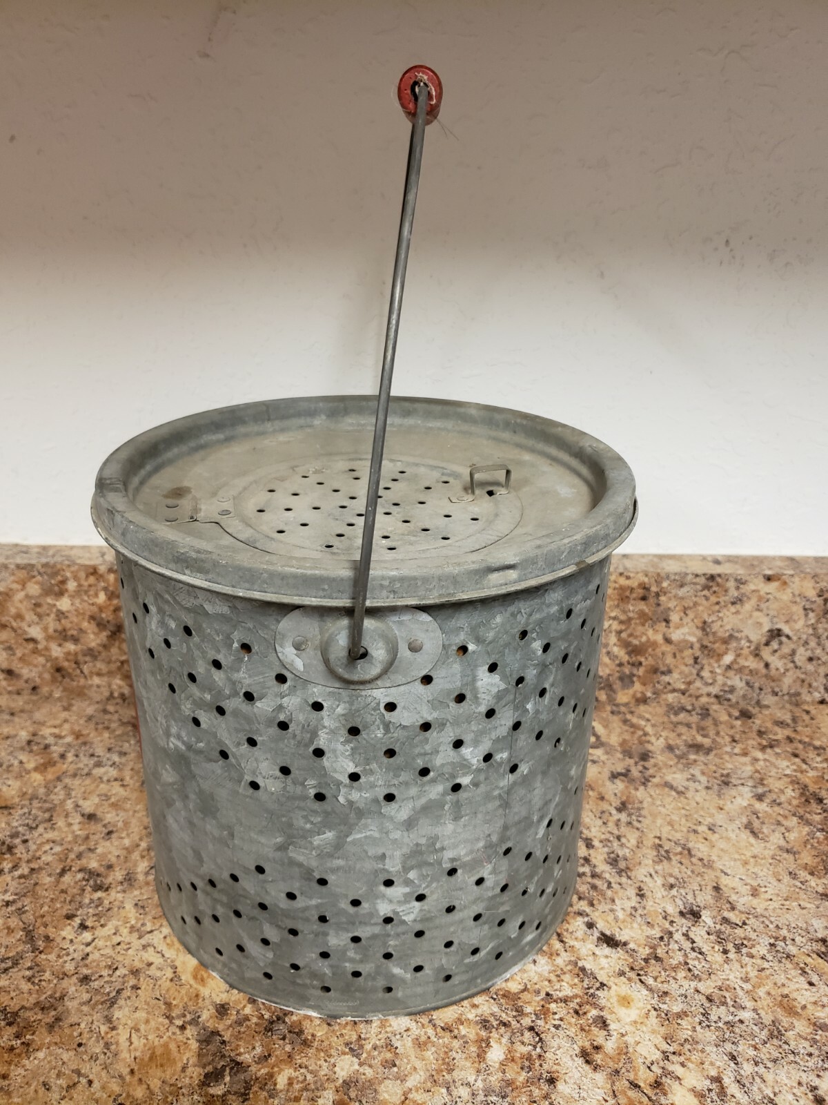 Vintage JC Higgins Sears and Roebuck Galvanized Metal Minnow Bucket