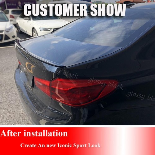 PARA BMW G30 530i 540i F90 M5 2017-2023 NEGRO BRILLANTE ALERÓN TRASERO ALA LAP - Imagen 7 de 15