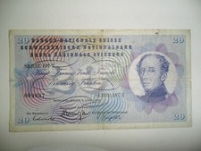 1976 SWITZERLAND 20 FRANCS BANKNOTE SPL RARE