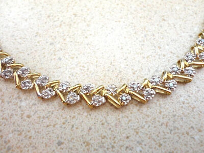 Wedding Tennis Bracelet 7Ct Created Diamonds Women's Gift 14K Yellow Gold Finish