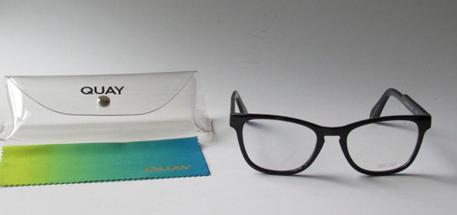 QUAY Blue Light Filtering Glasses HARDWIRE MINI +0.00 Black NEW w/ CASE