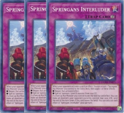 Yugioh - Springans Interluder x 3 - 1st Edition NM - Free Holographic Card | eBay Yugioh - Springans Interluder x 3 - 1st Edition NM - Free Holographic Card | eBay