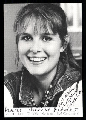 Marie Therese Mäder Autograph Card Original Signed ## BC 25261
