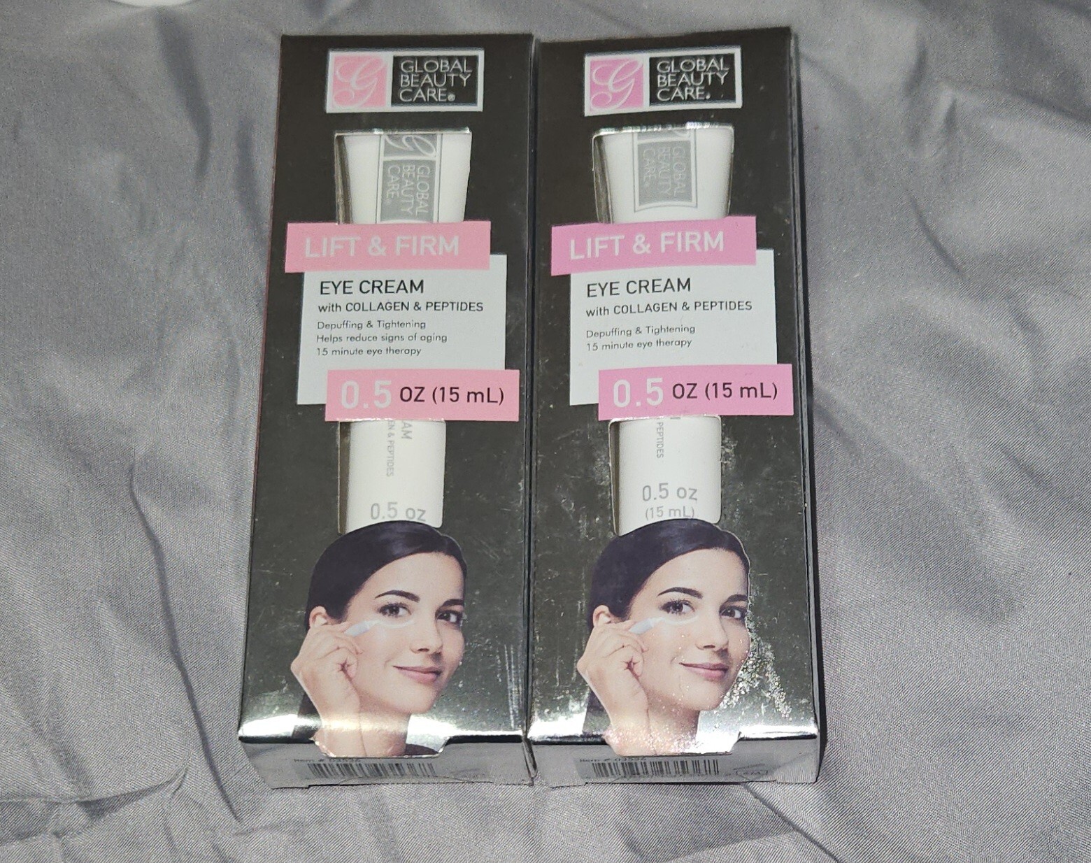 2 x Global Beauty Care Lift & Firm Eye Cream 0.5oz BNIB