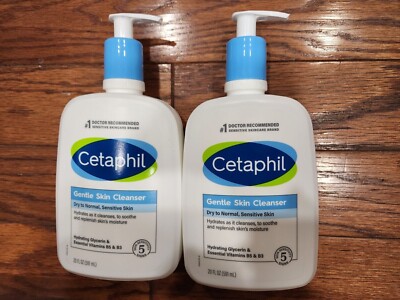 2 CETAPHIL GENTLE SKIN CLEANSER 20 FL OZ EA. HYDRATES AS IT CLEANSES HYDRATING 