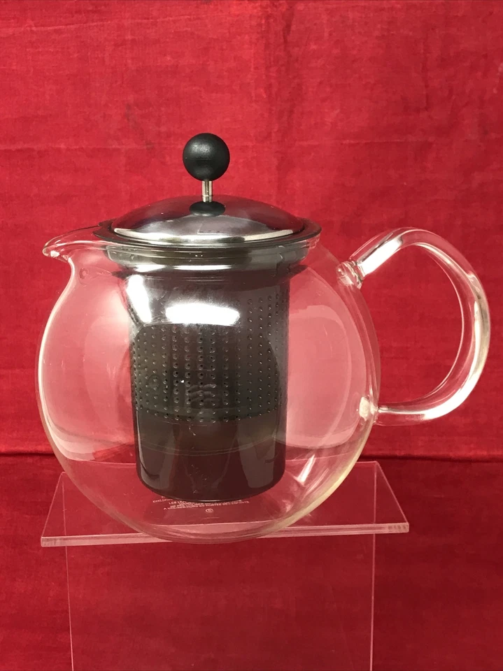 Bodum Glass Teapot Round Ball Coffee Pot French Press Filter 32 oz  - Image 3 of 4