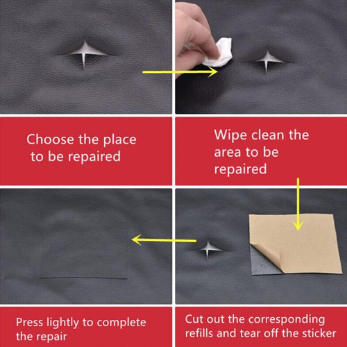 Leather Repair Patch Self-Adhesive Refinisher Cuttable Sofa Repair Patch UK - Picture 8 of 15