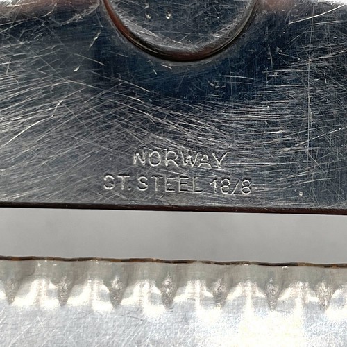 VTG David Andersen Stopt Tinn Cast Pewter Handle Cheese Slicer Server Norway - Picture 9 of 12