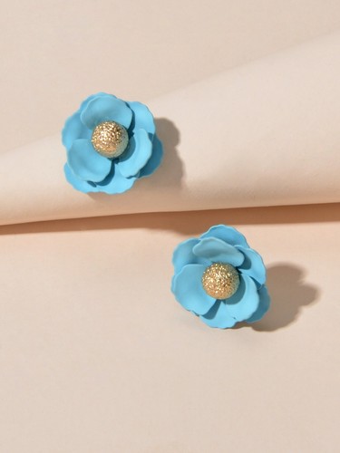 Female Jewellery Red Flower Small Pierced Stud Earrings Best Friends Funny Gifts - Picture 105 of 110