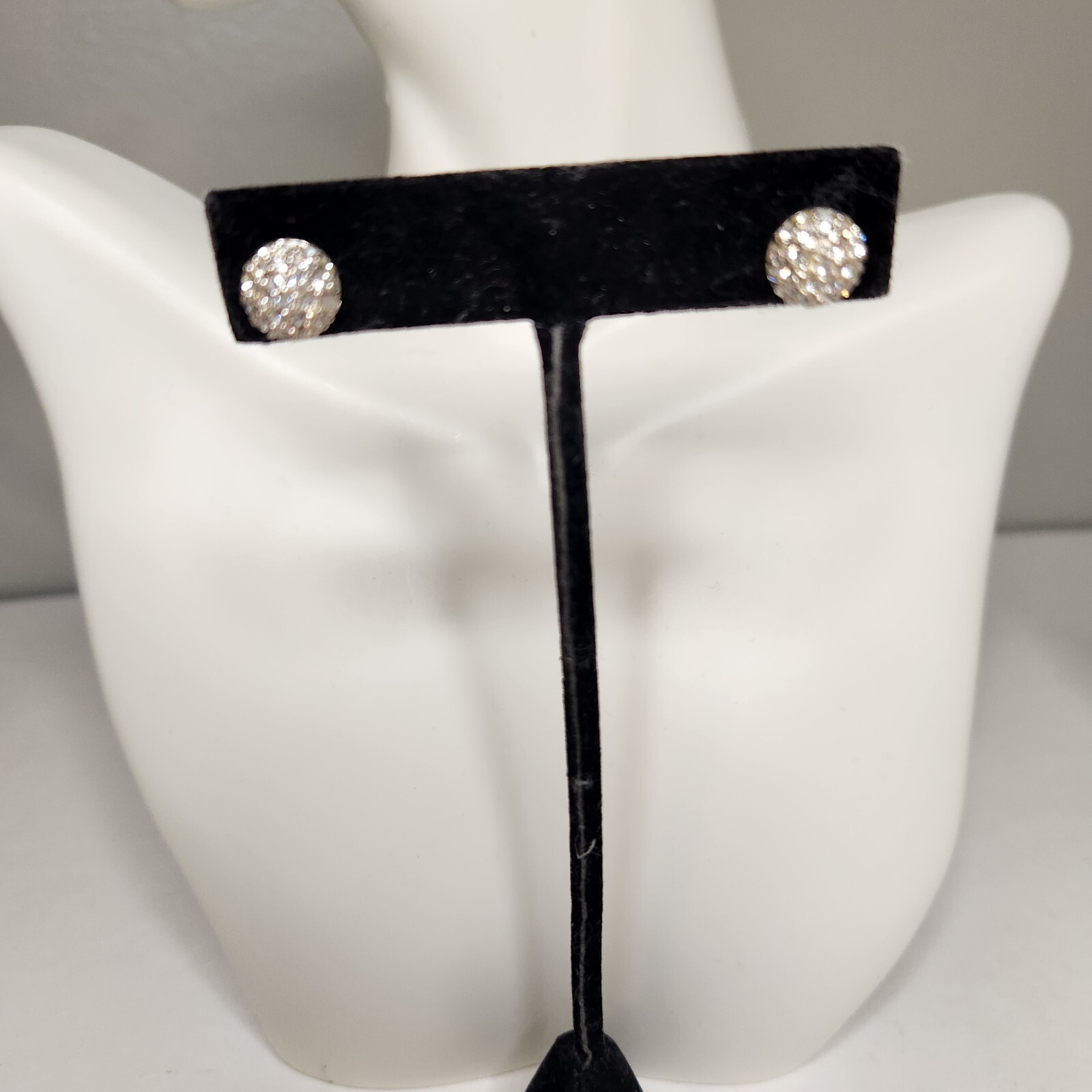 givenchy pave silvertone tiny mini dome minimalis… - image 1