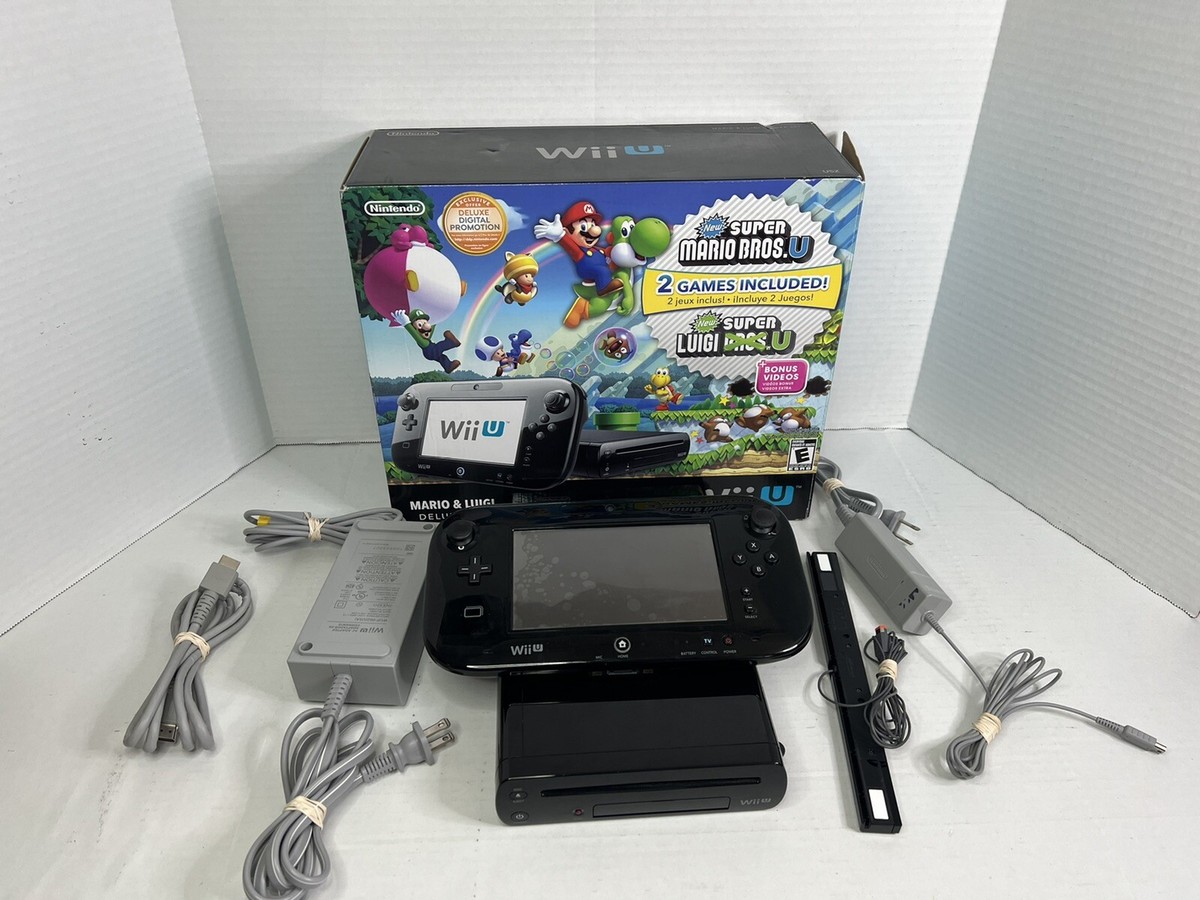 Nintendo Wii U Mario & Luigi Deluxe Set 32GB Black Handheld