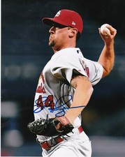 LUKE GREGERSON   ST. LOUIS CARDINALS   ACTION SIGNED 8x10