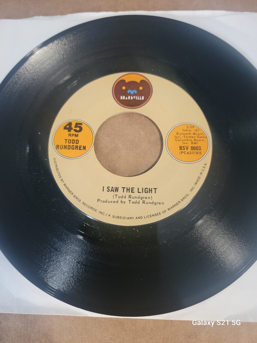 TODD ROUDGLEN 『I SAW THE LIGHT』7” I Saw the Light - YouTube