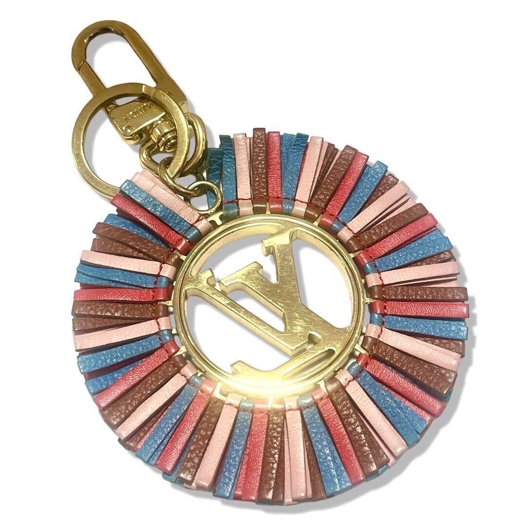 LOUIS VUITTON M68463 Portocle LV fringe Bag Charm Key Holder