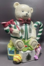Vintage Spode Christmas Tree Teddy Bear Teapot Hand Painted