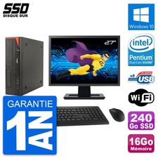 PC Fujitsu E520 E85+ DT Ecran 27" Intel G3220 RAM 16Go SSD 240Go Windows 10 Wifi