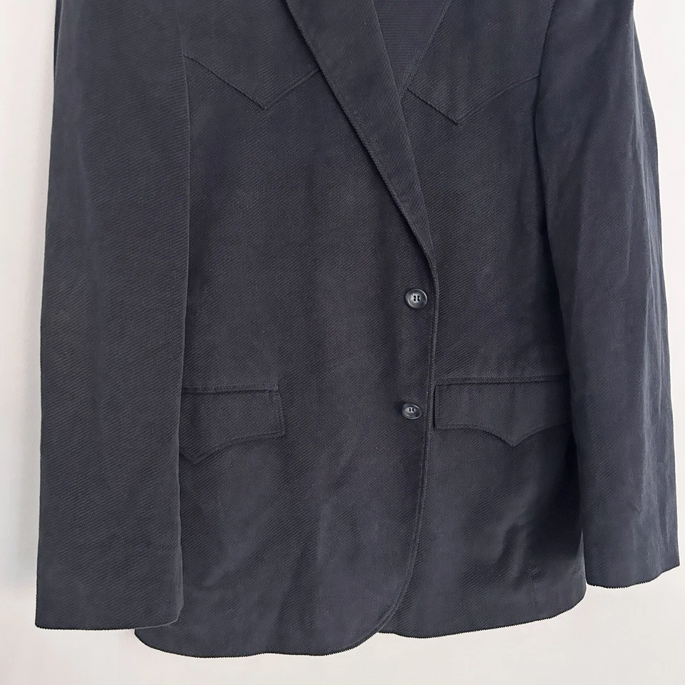 Abrigo Deportivo Circle S Western Yugo 42R Azul Marino Lubbock Rodeo Vaquero Rockabilly Ranch Foto 3 de 4