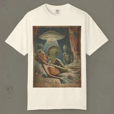 Sexy ALIEN ABDUCTION UFO Shirt, Vintage SLEEP PARALYSIS Sci-fi Cryptid T-Shirt