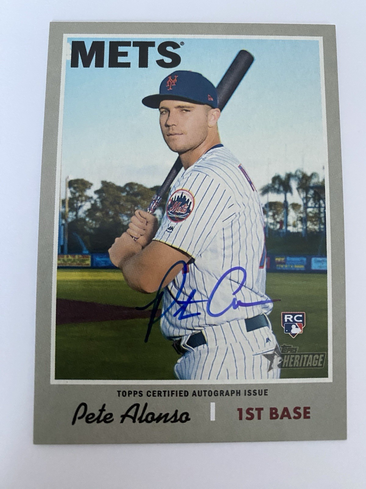 2019 Topps Heritage High Number Real One Autographs Pete Alonso #ROA-PA (AU, RC)