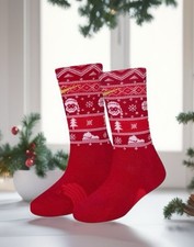 Nike Elite Basketball Crew Socks Red Santa Christmas Men 8-13 Women 10-13