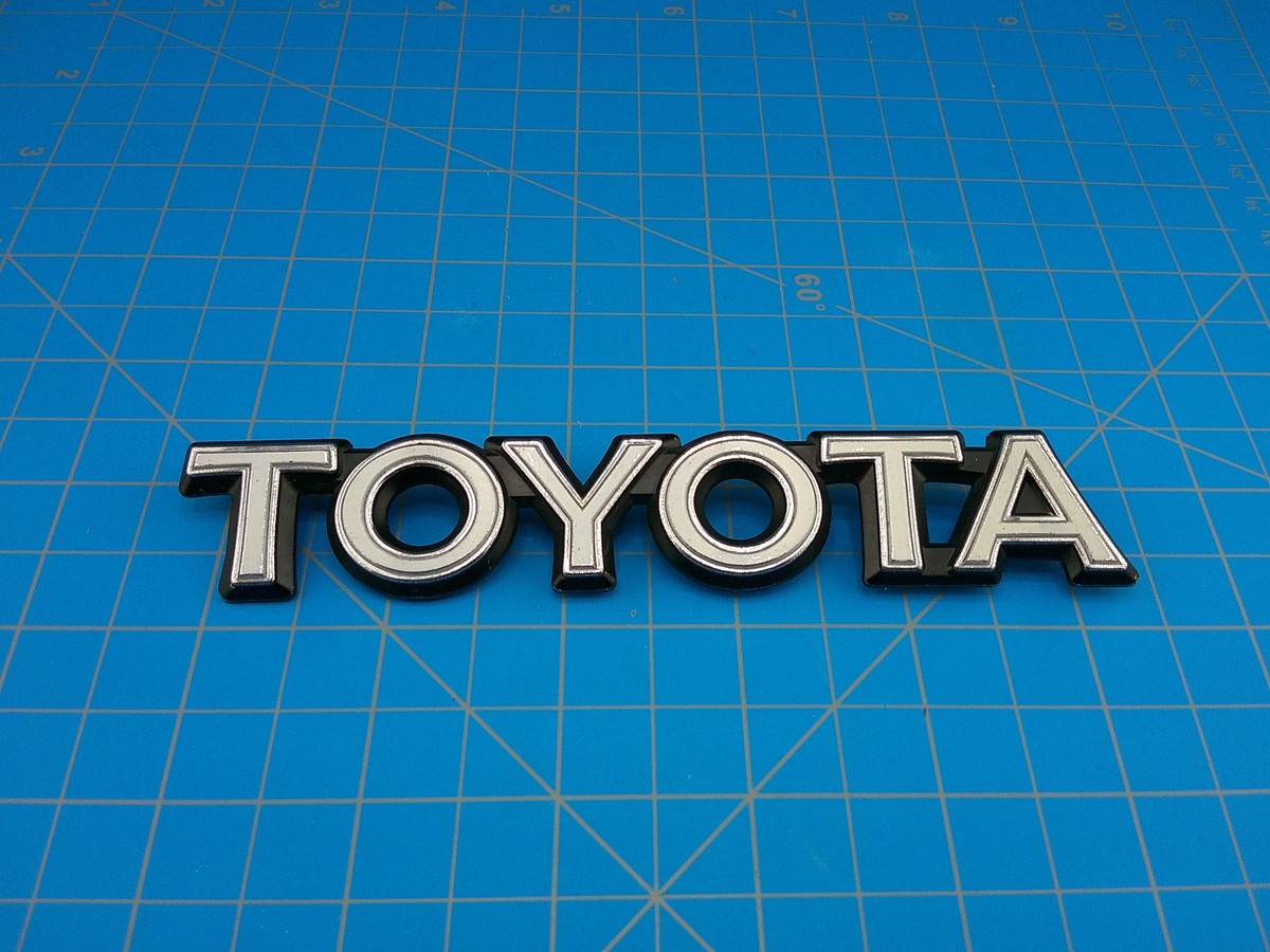 Toyota OEM Rear Trunk Emblem Badge Chrome Black Genuine Vintage