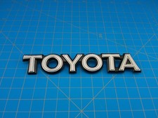Toyota Oem Rear Trunk Emblem Badge Chrome Black Genuine Vintage 80s 90s Classic