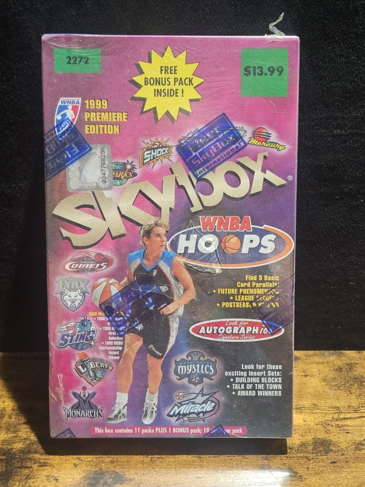 Rare 1999 Skybox Hoops WNBA Sealed Hobby Box 12 Packs New Box Old Stock - Image 2 of 4