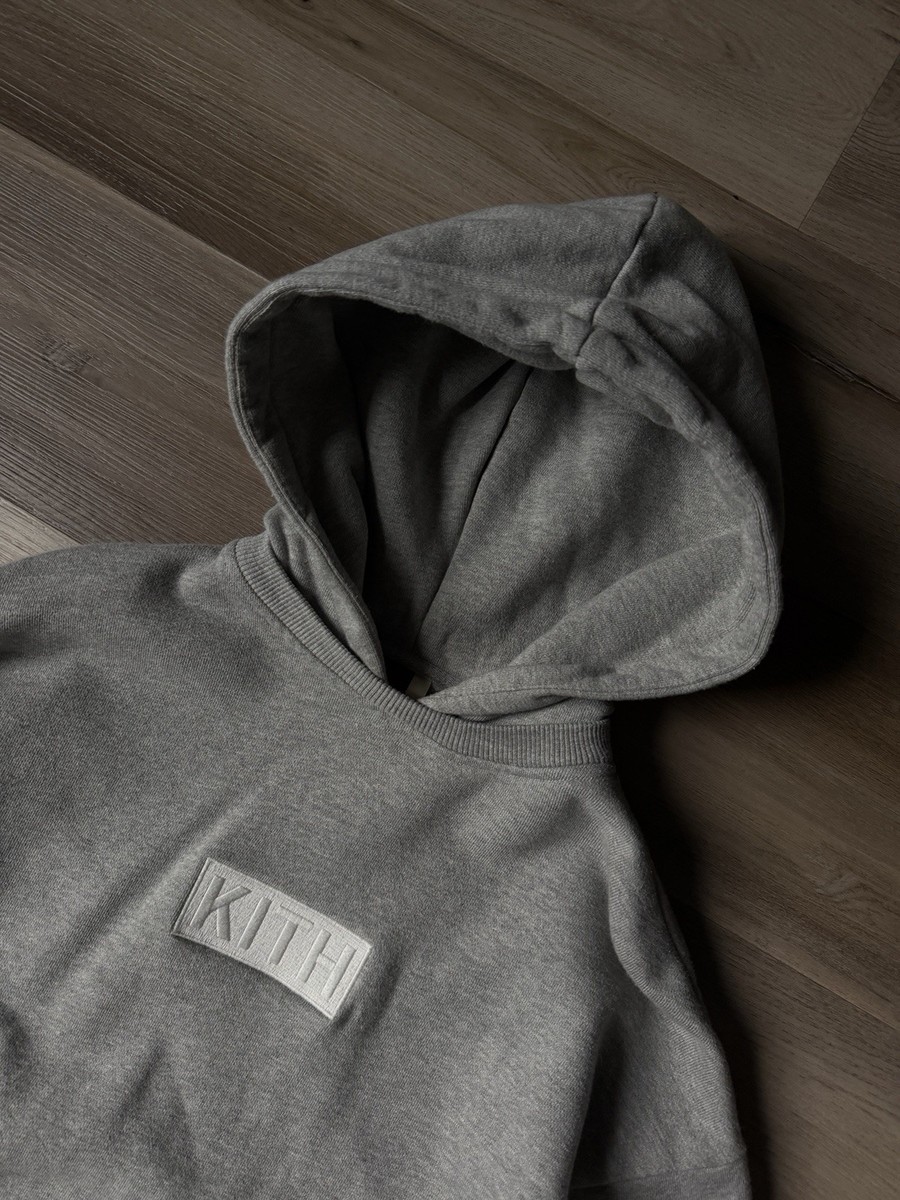 Kith Classic Williams II Hoodie (FW18) Box Logo Grey White