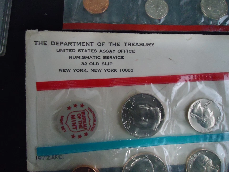  3 Uncirculated Coin Sets in Envelopes 1972 , 1974, 1979, also Silver Proof Set  - Image 4 of 4