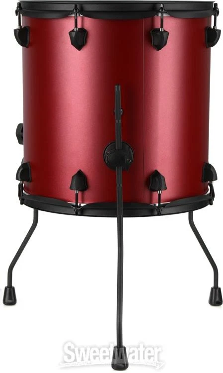 Batería personalizada SJC Pathfinder Floor Tom - 14 pulgadas x 14 pulgadas, rojo petardo, Foto 3 de 4