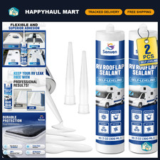 Self-Leveling RV Roof Sealant - 2 Pack White Lap Sealant for Waterproofing  Rep