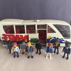 Playmobil TRAVEL Tour Bus 2001 / 3670 w/ 9 Figures Vintage Coach Tested