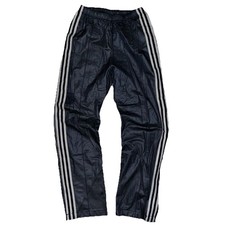 Vintage 70s 80s Adult Adidas Trefoil 3 Stripes Gray Silver Track Pants Small