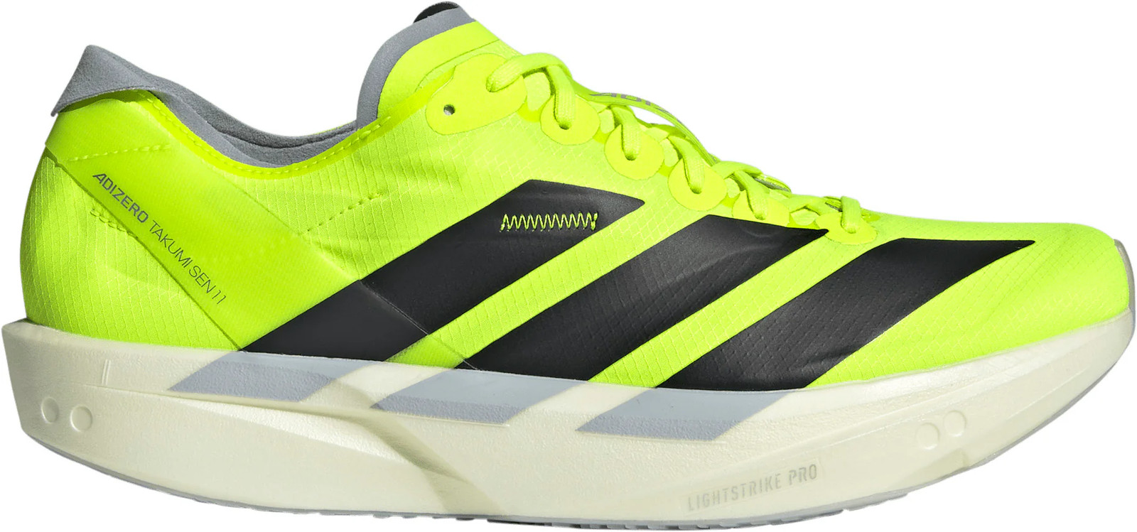 adidas Adizero Takumi Sen 11 Mens Running Shoes Yellow Lightweight Run Trainers