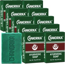 Chandrika Bath and Body Ayurvedic Bar Soap, Pack of 10 - DIRECT from CHANDRIKA -