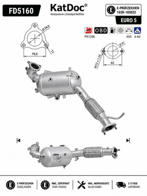   DPF Partikelfilter Mitsubishi ASX Outlander III 1.8 2.2 DI-D Euro 5